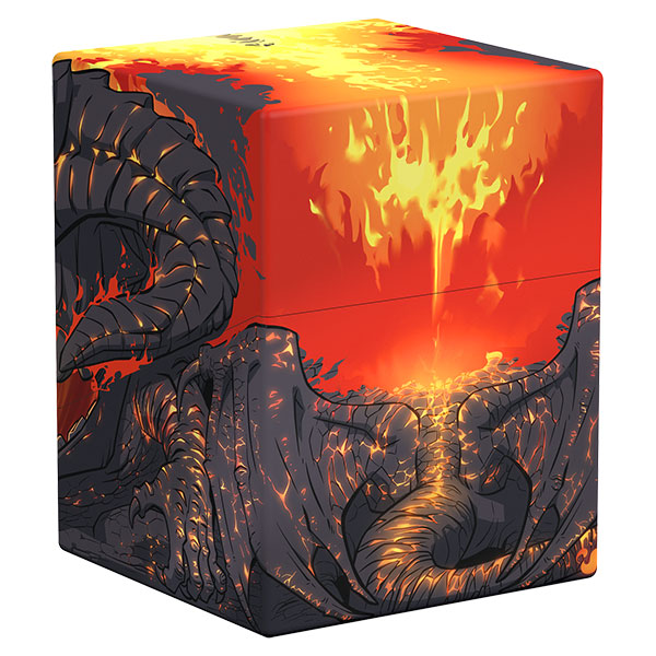 Squaroes Boulder 100+: The Lord of the Rings - Balrog (PREORDER) - Rectangular card deck box featuring fiery Balrog illustration in bright orange and black tones.