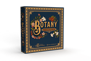 Botany - Dark blue square board game box with ornate gold floral designs and the title "Botany" in large decorative letters.