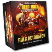 Deep Rock Galactic: Bulk Detonator Miniature Expansion - Box of Deep Rock Galactic Bulk Detonator Miniature Expansion with fiery orange and black sci-fi artwork featuring a large.