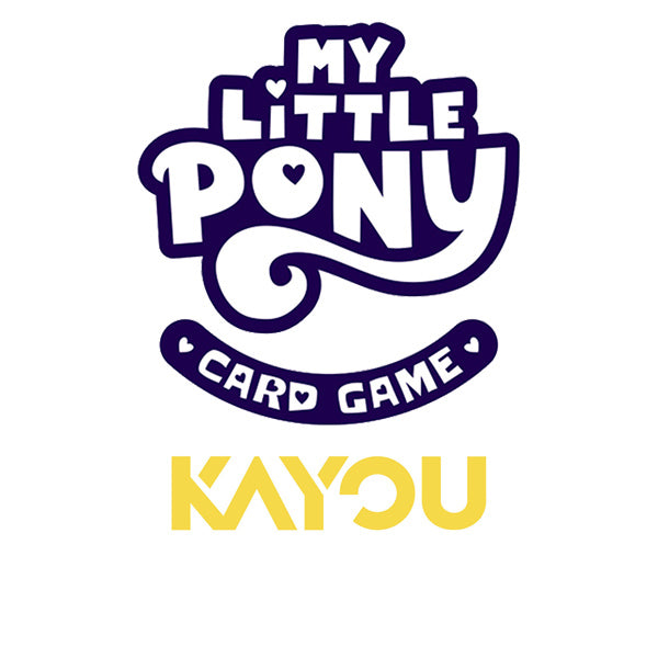 My Little Pony: Friendship Eternal Collectible Cards - Moon Edition Series 4 - 5 Pack Collector Box (PREORDER) - My Little Pony Card Game logo in white and dark purple, Kayou logo in bold yellow letters on white background.