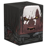 Squaroes Boulder 100+: The Lord of the Rings - Lurtz (PREORDER) - Black and gray square deck box featuring an intense close-up of Lurtz's snarling face with yellow eyes and sharp teeth.