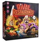 Rival Restaurants - Colorful Rival Restaurants board game box featuring animated chef characters and vibrant food illustrations on a dark.