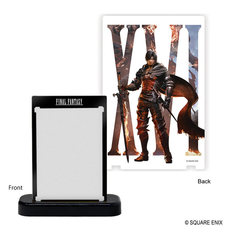 One-Touch Edge Magnetic Card Holder: Final Fantasy - Clive (PREORDER) - Black rectangular magnetic card holder with "Final Fantasy" label, standing upright with a solid base.