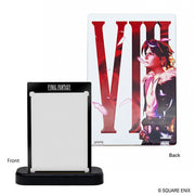 One-Touch Edge Magnetic Card Holders: Final Fantasy - Squall (PREORDER) - Black rectangular magnetic card holder with white insert and "Final Fantasy" text, displayed with a standing frame featuring