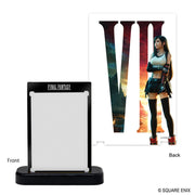 One-Touch Edge: Final Fantasy - Tifa (PREORDER) - Final Fantasy Tifa collectible figure stand with black base and large Roman numeral VIII backdrop featuring a sunset sky.