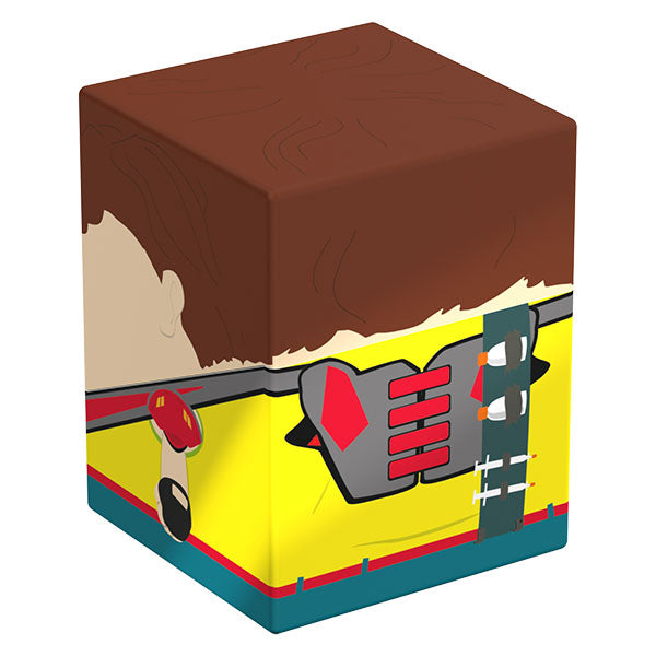 Squaroes 100+ Boulder: South Park: Fractured but Whole - Captain Diabetes (PREORDER) - Square deck box with brown top and colorful cartoon design featuring a red and gray robotic glove on a yellow background.