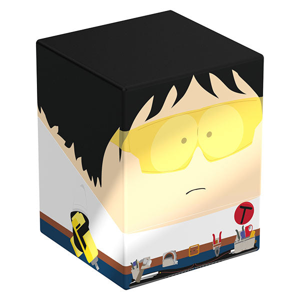 Squaroes 100+ Boulder: South Park: Fractured but Whole - Toolshed - Compact rectangular deck box featuring a South Park character with black hair, yellow glasses, and a utility belt design.