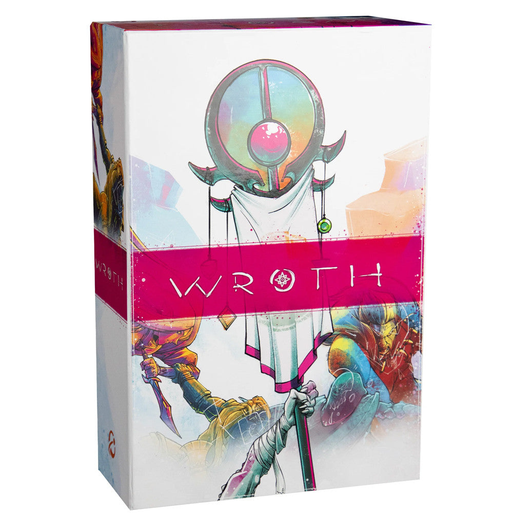 Wroth: Base Game - Board game box with futuristic fantasy artwork featuring a glowing orb and armored figures, labeled Wroth.