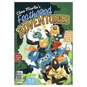 Feathered Adventures - Colorful RPG book cover titled Feathered Adventures featuring cartoon bird characters in fantasy armor with swords and axes.