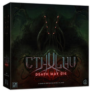 Cthulhu: Death May Die - Death May Die" in bold stylized lettering.