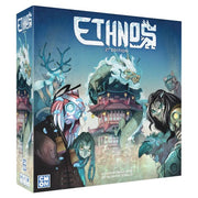 Ethnos 2nd Edition - Colorful Ethnos 2nd Edition board game box featuring fantasy creatures and a temple illustration.