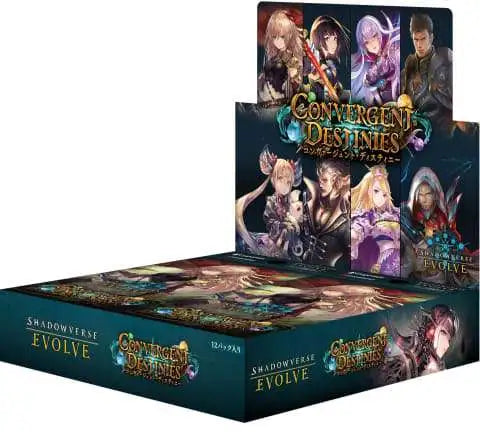 Shadowverse Evolve: Convergent Destinies Booster Display (PREORDER) - Shadowverse Evolve Convergent Destinies booster display box with colorful fantasy character artwork on blue and teal.