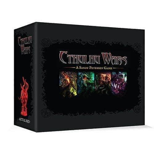 Cthulhu Wars Core Game - Black board game box with detailed colorful fantasy creatures and red ornate text reading Cthulhu Wars on the front.