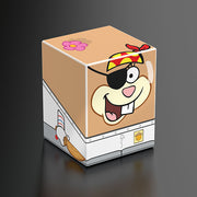 Squaroes 100+ Boulder: SpongeBob Squarepants - Pirate Sandy - Brown rectangular deck box featuring Pirate Sandy Cheeks from SpongeBob with an eyepatch and red bandana with yellow stripes.