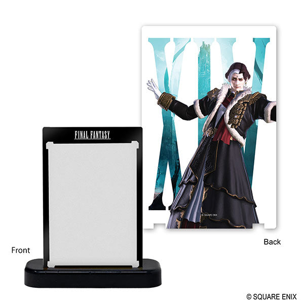 One-Touch Edge: Final Fantasy - Emet-Selch (PREORDER) - Black rectangular base with a clear vertical display panel and a detailed, colorful anime-style character figure in dark.