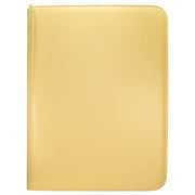 Ultra Pro 9-Pocket Zippered Binder: Vivid - Yellow (PREORDER) - Yellow zippered binder with smooth finish and rounded corners, compact card storage design.