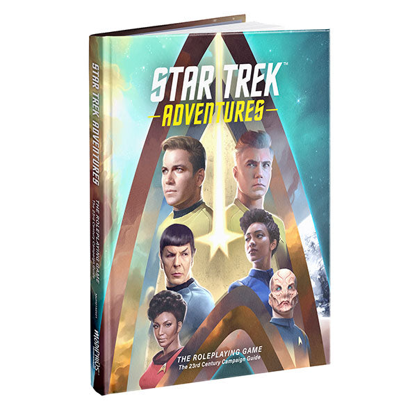 Star Trek Adventures RPG: The 23rd Century Campaign Guide (Second Edition) (PREORDER) - Softcover book with colorful Star Trek characters and bold yellow text on the cover titled Star Trek Adventures.