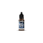 Vallejo True Metallic Metal Shade: Ancient Copper (18ml) - Small plastic dropper bottle of Vallejo True Metallic Metal paint in Ancient Copper shade with black twist cap and blue.