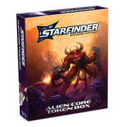 Starfinder 2E: Alien Core Token Box - Starfinder Second Edition Alien Core Token Box with vibrant sci-fi artwork featuring an alien creature holding glowing orbs.