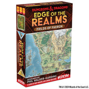 Dungeons & Dragons: Edge of the Realms - Dungeons & Dragons card game box featuring a detailed fantasy map of Faerûn with ocean and land regions in green and blue.
