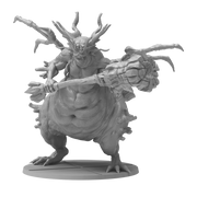 Dark Souls Mini: Protector of the Asylum - Gray detailed miniature figure of the Protector of the Asylum from Dark Souls holding a large spiked club.