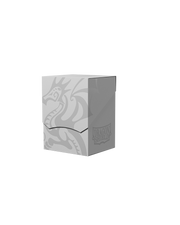 Dragon Shield Deck Shell - Ashen White - Ashen white Dragon Shield Deck Shell with embossed dragon design and logo on side.