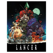 Lancer Core Rulebook - Lancer Core Rulebook cover featuring vibrant sci-fi mech warriors, diverse characters, and a large moon in the background.