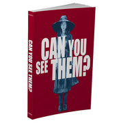 Horror: Can You See Them? Scenario (PREORDER) - Dark red book cover featuring a ghostly woman in a vintage dress and wide-brimmed hat, title "CAN YOU SEE THEM?" in large.