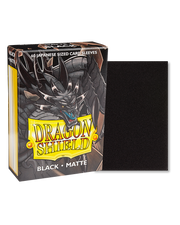 Dragon Shield Japanese Size 60ct Box - Matte Black - Dragon Shield Japanese Size 60ct Box with black matte card sleeves and dragon artwork on packaging.
