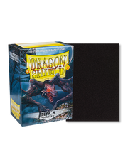 Dragon Shield 100ct Box - Matte Black - Dragon Shield 100 count box of matte black card sleeves with dragon artwork on packaging.