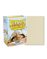 Dragon Shield 100ct Box - Matte Ivory - Dragon Shield 100ct box with matte ivory card sleeves and dragon artwork on packaging.