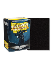 Dragon Shield 100ct Box - Matte Jet - Dragon Shield 100 count box with matte jet black card sleeves featuring a dragon illustration on packaging.