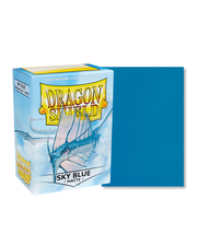 Dragon Shield 100ct Box - Matte Sky Blue - Dragon Shield box with 100 matte sky blue card sleeves and packaging featuring a blue dragon illustration.