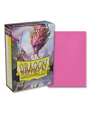 Dragon Shield Japanese Size 60ct Box - Matte Pink Diamond - Dragon Shield Japanese Size 60ct card sleeves box with pink matte sleeves and dragon artwork on packaging.