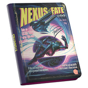 Ultimate Guard 18-Pocket Zipfolio: Magic the Gathering: Edge of Eternities - Nexus of Fate - Purple zipfolio with vintage sci-fi Nexus of Fate artwork, featuring a futuristic diver and bold yellow title text.
