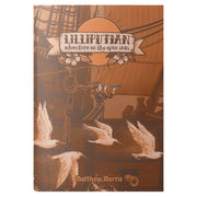 Lilliputian: Adventure on the Open Sea - Adventure on the Open Sea" featuring vintage nautical illustration with seagulls and ship rigging.