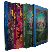 Land of Eem Standard Box Set - Set of four hardcover RPG books with colorful, detailed fantasy-themed covers in blue, purple, green, and teal tones.