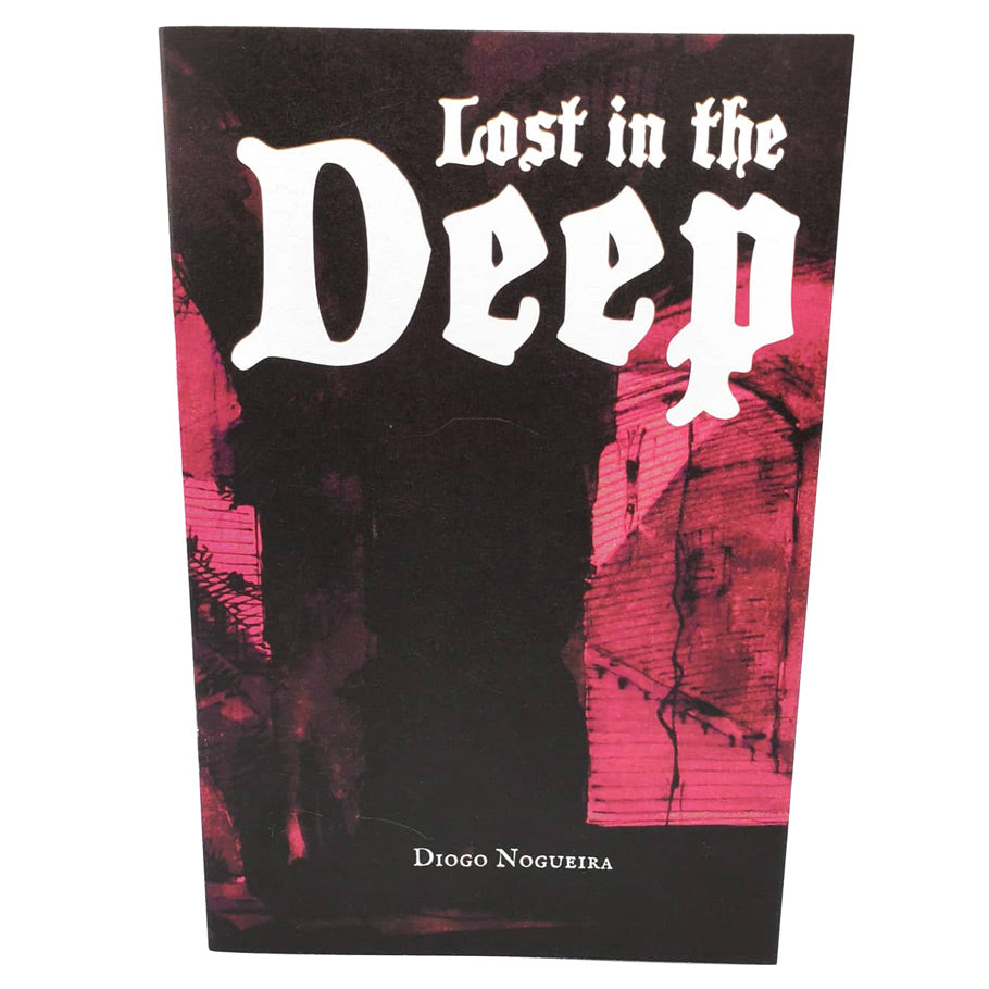 Lost in the Deep: Solo RPG - Black and dark red book cover with white gothic text "Lost in the Deep" and author name Diogo Nogueira.