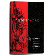 CraftWork - Book cover with red and black background, featuring a detailed sketch of a muscular figure and text reading "CraftWork" and.