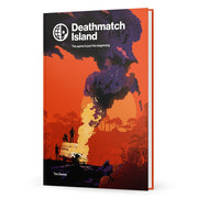 Deathmatch Island - Deathmatch Island book with dark purple smoke rising from a lava eruption on an orange-red volcanic island cover.
