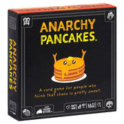 Anarchy Pancakes - Black game box with bold yellow text "Anarchy Pancakes" featuring cartoon stack of pancakes with expressive eyes and raised.