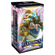 Elestrals - Daybreak - Chronodile Starter Deck - Elestrals Daybreak Chronodile Starter Deck box with a dynamic armored dinosaur character in gold and blue against a radiant.