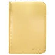 Ultra Pro 4-Pocket Zippered Binder: Vivid - Yellow (PREORDER) - Vivid yellow zippered binder with smooth exterior and rounded corners.