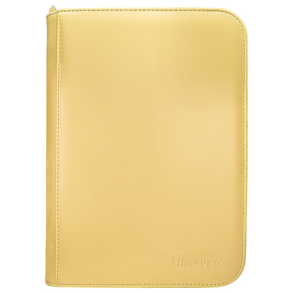 Ultra Pro 4-Pocket Zippered Binder: Vivid - Yellow (PREORDER) - Vivid yellow zippered binder with smooth exterior and rounded corners.