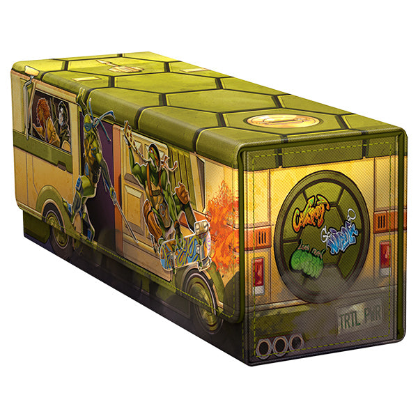 Ultimate Guard Arkhive 400+ Xenoskin Deck Case: Teenage Mutant Ninja Turtles - Turtles Van - Rectangular deck case shaped like the Teenage Mutant Ninja Turtles' green van with detailed side and rear artwork and a.