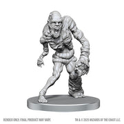 D&D Nolzur's Marvelous Miniatures: Rutterkin & Maw Demon (PREORDER) - Gray plastic miniature of a hunched, muscular demon with a distorted face and oversized hands on a round base.