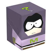 Squaroes 100+ Boulder: South Park: Fractured but Whole - Mysterion (PREORDER) - Purple and black square deck box featuring South Park's Mysterion character with a green question mark on top and a green.