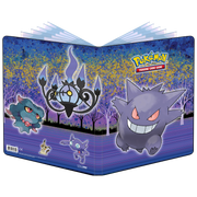Ultra Pro 9-Pocket Portfolio: Pokémon - Gallery Series Haunted Hollow (PREORDER) - Purple Ultra Pro 9-pocket portfolio featuring Halloween-themed Pokémon characters Gengar, Chandelure, Gastly, Misdreavus,.