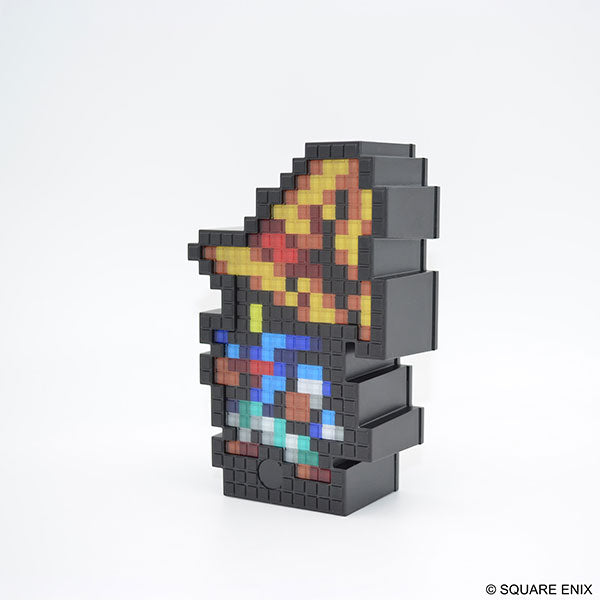 Final Fantasy Pixelight Neo: FFRK Vivi Ornitier (PREORDER) - Pixelated figure of Vivi Ornitier from Final Fantasy in black robe and large yellow hat with red spots, retro 8-bit style.