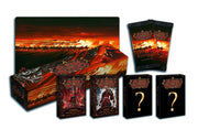 Flesh and Blood: The Hunted Blitz Collection - Flesh and Blood The Hunted Blitz Collection box with fiery orange-red landscape art, three card packs with dark fantasy.